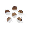Opaque Resin & Walnut Wood Stud Earrings EJEW-N017-008-B10-1