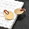 304 Stainless Steel Stud Earrings EJEW-Q030-01G-B-5