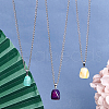 Natural Banded Agate/Striped Agate Pendants G-GA0001-03-5