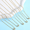 Beebeecraft 10Pcs Brass Cable Chain Necklaces Set MAK-BBC0001-12A-4