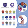  24Pcs 12 Style Hollow Spray Painted Iron European Beads IFIN-TA0001-62-10