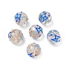 Luminous Handmade Enamel Gold Sand Glass Beads Strands LAMP-U004-08G-2