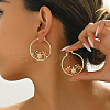 Geometric Retro Casual Hoop Earrings ER1344-1-1