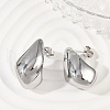 304 Stainless Steel Teardrop Stud Earrings for Women EJEW-S272-03P-1