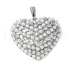 Brass Micro Pave Cubic Zirconia Pendants KK-P290-07B-P-1