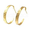 Rack Plating C-Shaped Brass Stud Earrings EJEW-H143-24G-4