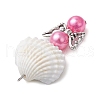 12Pcs Shell Pendants PALLOY-JF03695-02-5
