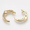 Brass Cubic Zirconia Charms KK-T035-36-2