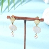Shell Shape Alloy Dangle Stud Earrings EJEW-TA00642-1