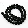 Synthetical Lava Rock Round Beads Strands G-N0042-8mm-01-2