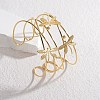 304 Stainless Steel Cuff Bangles BJEW-M082-02G-1