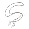 304 Stainless Steel Pendant Necklaces for Women NJEW-U021-07P-4