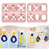  2Pcs 2 Style Trapezoid & Rectangle & Teardrop & Square ABS Plastic Plasticine Tools DIY-TA0005-58-2
