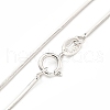 925 Sterling Silver Snake Chain Necklaces NJEW-C052-18P-2