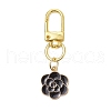 Flower Alloy Enamel Pendant Decorations HJEW-JM02691-02-2