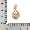 Brass Micro Pave Cubic Zirconia Pendants KK-E795-19KCG-01-3