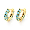 Rack Plating Brass Micro Pave Cubic Zirconia Hoop Earring EJEW-C102-13G-2