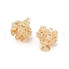 Brass Micro Pave Cubic Zirconia Multi-Strand Links KK-B133-06G-02-2