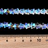 Electroplate Transparent Glass Beads Strands EGLA-U004-03A-HP03-4