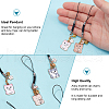 Cat & Flower Alloy Enamel Pendant Decoraions HJEW-AB00717-4