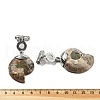 Natural Quartz Crystal Fossil Snail Pendants G-F062-01-4