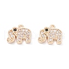 Rack Plating Brass Micro Pave Cubic Zirconia Charms ZIRC-C026-09LG-1