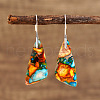 Imperial Jasper Slanting Shape Dangle Earrings PI0276-3-1