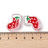 Christmas Decorations Theme Opaque Acrylic Bead with Enamel OACR-Z021-01K-3