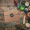 Brass Wax Seal Stamp with Handle AJEW-WH0184-0539-5