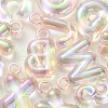 UV Plating Rainbow Iridescent Acrylic Beads OACR-K003-007E-3