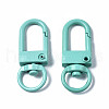 Spray Painted Eco-Friendly Alloy Swivel Snap Hooks Clasps PALLOY-T080-02D-NR-2