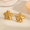Elegant Stainless Steel Flower Stud Earrings JE6671-1-1