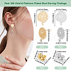 Beebeecraft 20Pcs 2 Styles Brass Stud Earring Findings KK-BBC0015-13-2