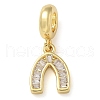 Rack Plating Brass Cubic Zirconia Pendants X-KK-K392-12G-1
