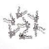Brass Micro Pave Clear Cubic Zirconia Pendants ZIRC-I030-13P-1