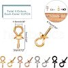 Unicraftale 40Pcs 4 Colors Ion Plating(IP) 304 Stainless Steel Cup Pearl Peg Bails Pin Pendants STAS-UN0032-70-4