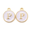 Golden Plated Alloy Charms X-ENAM-S118-01P-1