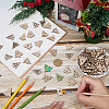 SUNNYCLUE 4Sets Wood Pendant Decorations WOOD-SC0001-90A-3