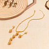 Elegant Alloy Hollow Round Bead Tassel Earrings & Necklaces Set for Women QL2012-1