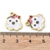 Ion Plating(IP) 304 Stainless Steel Enamel Pendants STAS-P339-19G-02-3