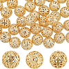 Beebeecraft 50Pcs Brass Filigree Beads KK-BBC0010-68-1