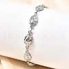 304 Stainless Steel Ladybug Link Bracelets for Women BJEW-K226-15B-P-1
