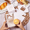 Square Paper Biscuit Boxes with Lace Edged Square Clear Window CON-TAC0001-12A-01-15