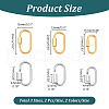 Unicraftale 6Pcs 6 Colors 304 Stainless Steel Screw Carabiner Lock Charms FIND-UN0003-49-3