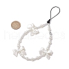 Acrylic & ABS Plastic Imitation Pearl Mobile Straps HJEW-JM03077-4