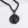 Cool Men's Stainless Steel Moon Sun Yin-yang Pendant Necklaces LE7690-3-1