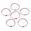 6Pcs Natural Gemstone Beads  Bracelets for Men Women BJEW-JB11752-2