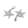 Brass Micro Pave Cubic Zirconia Pendants KK-C093-17B-P-2