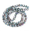 Electroplate Transparent Glass Beads Strands EGLA-N002-39-D03-2