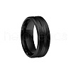 Grooved Stainless Steel Finger Rings for Men WG2ADDA-28-2